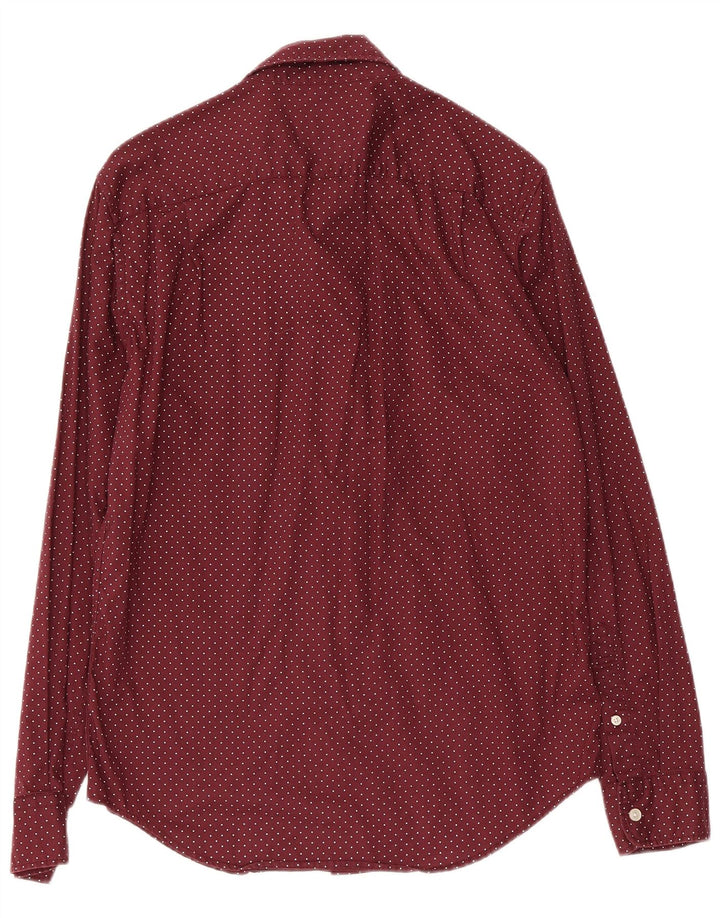 American Eagle Chemise Homme Petit Coton Taché Bordeaux