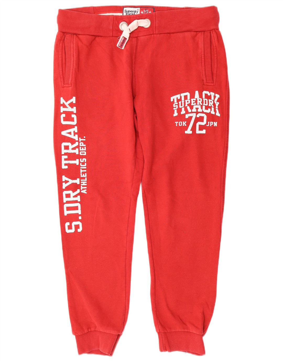 SUPERDRY Pantalon de Survêtement Graphique Track & Field Homme Joggers Large Rouge