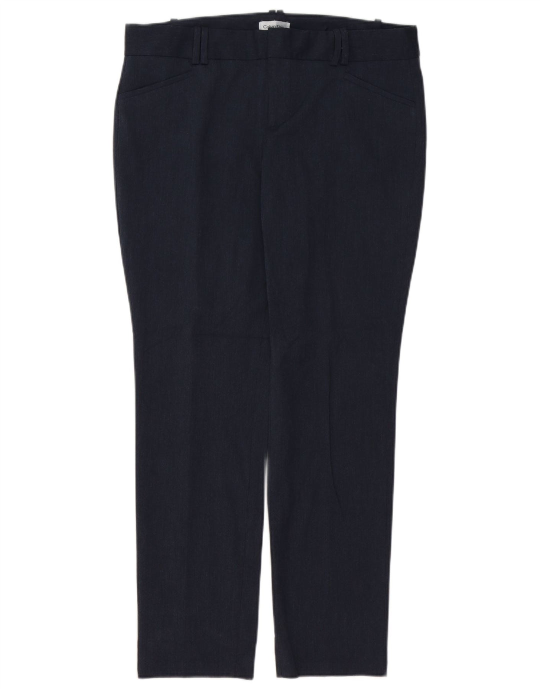 CALVIN KLEIN Pantalon décontracté slim pour femme US 10 Large W36 L29 Bleu marine
