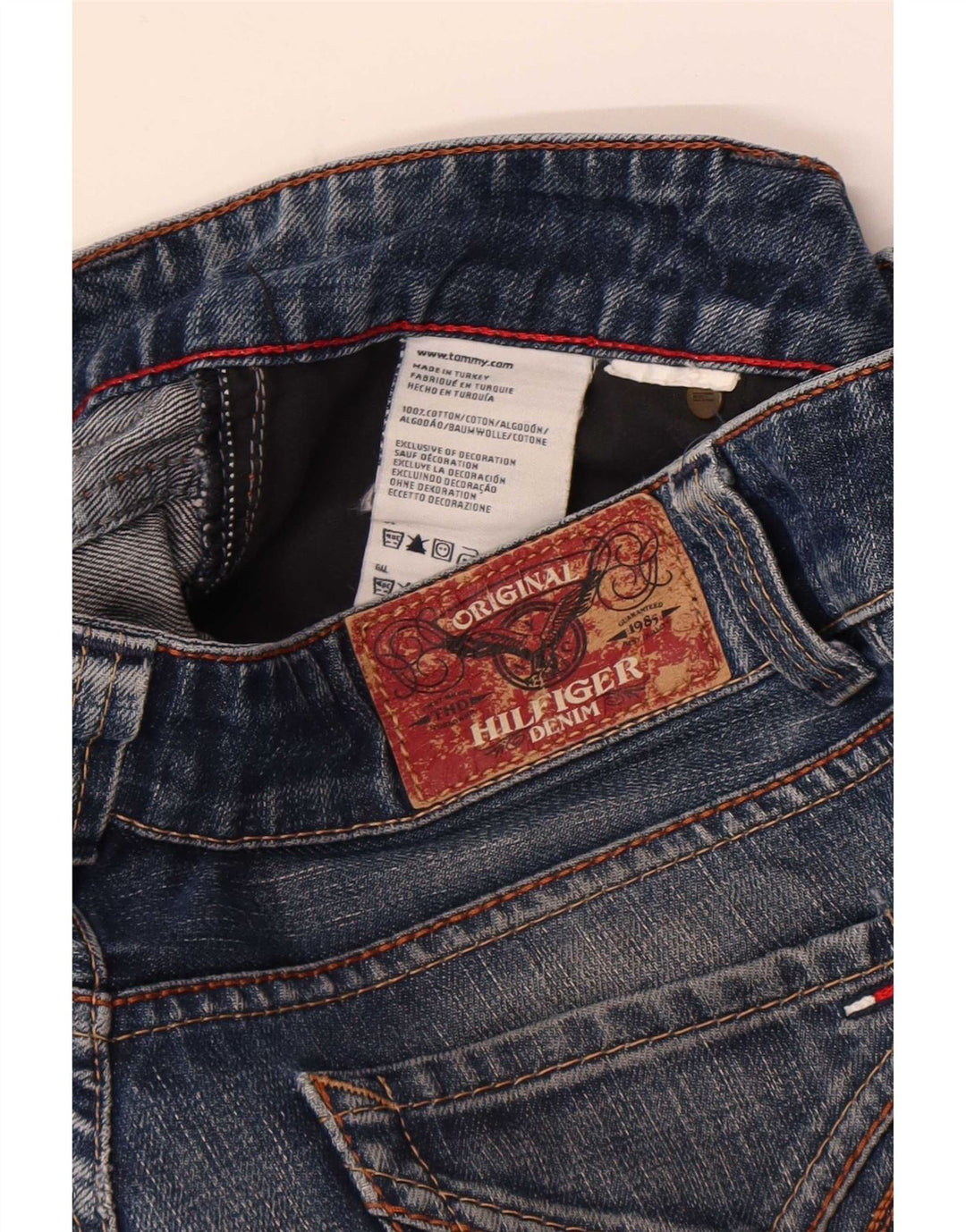 Tommy Hilfiger Jean Bootcut Femme W28 L34 Bleu Coton