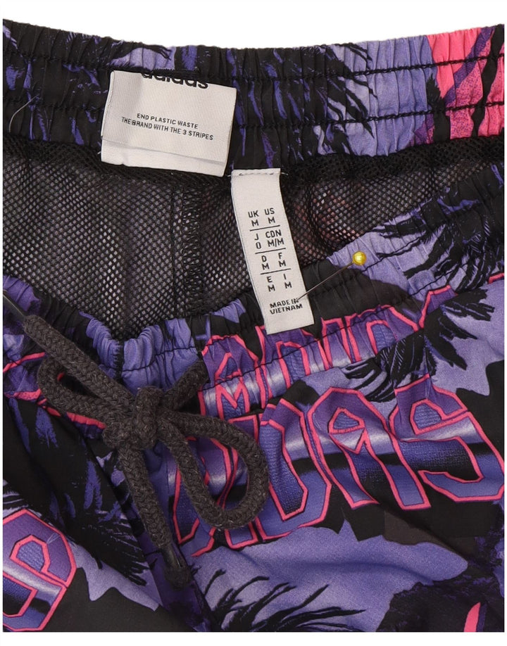 Adidas Short de bain graphique pour homme en polyester floral multicolore moyen