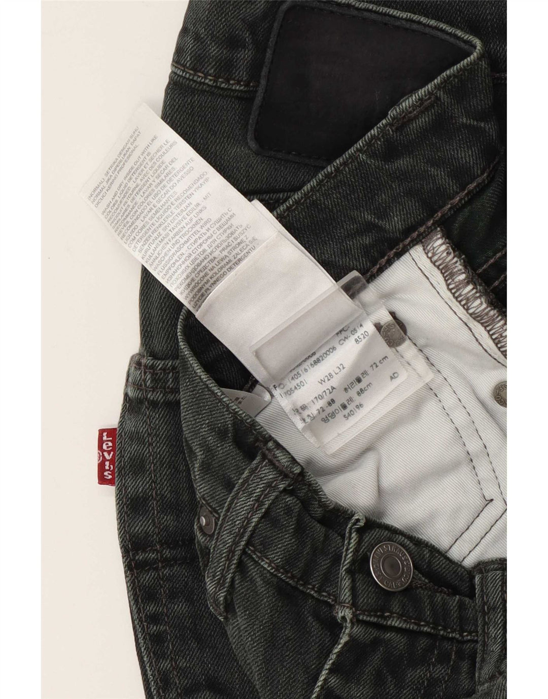 Levi's Jean Slim Femme W28 L32 Vert Coton