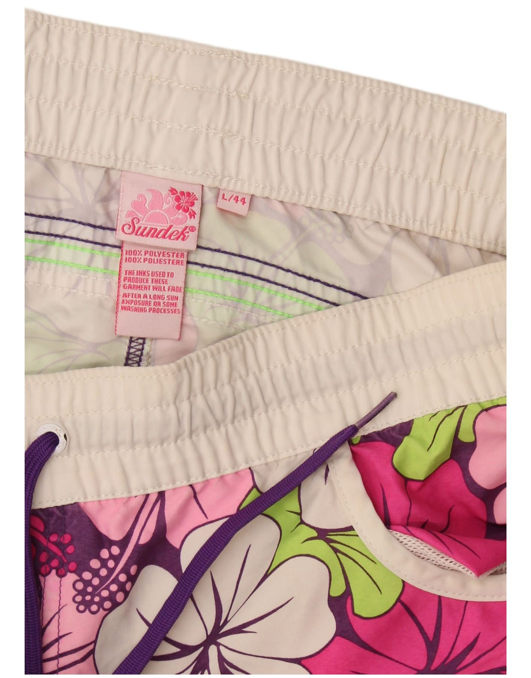 Sundek Short de bain pour femme UK 16 Grand polyester floral multicolore