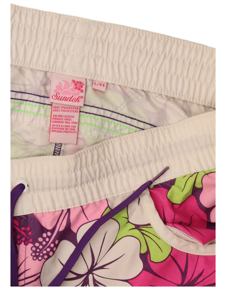 Sundek Short de bain pour femme UK 16 Grand polyester floral multicolore