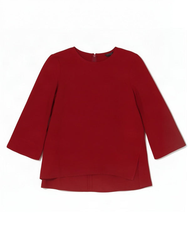 Topshop Chemisier à manches 3/4 pour femme UK 8 Small Bordeaux