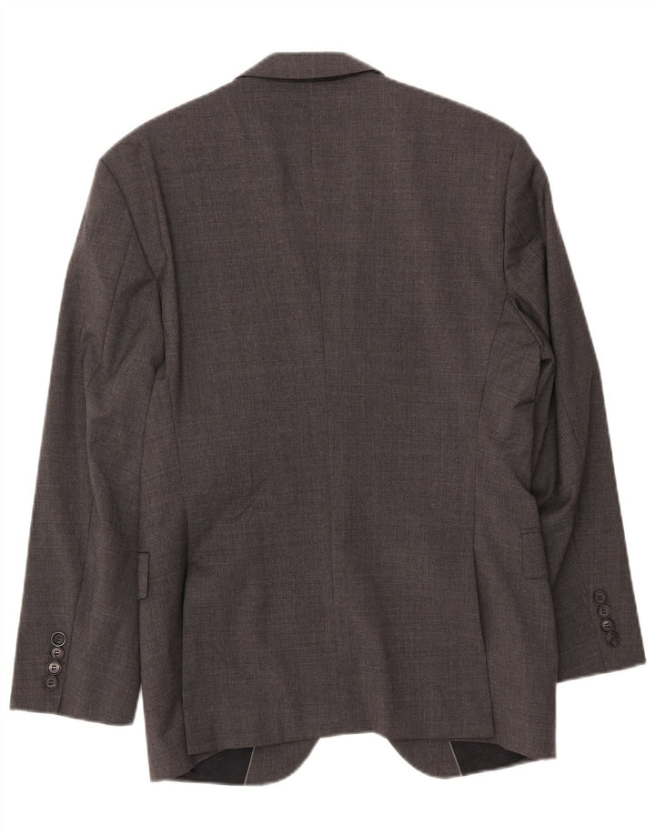 HUGO BOSS Veste Blazer 2 Boutons Homme EU 48 Gris Moyen Laine