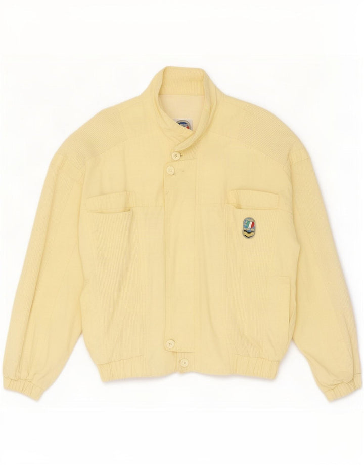 POP 84 Veste Bomber Homme UK 40 Large Jaune Coton
