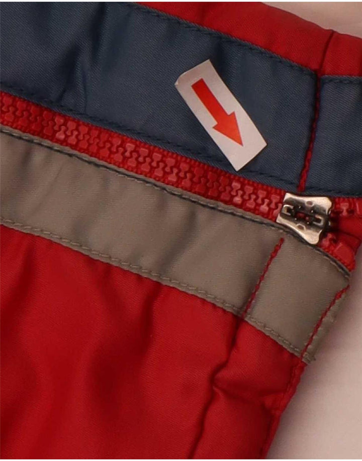 vintage Mens Bomber Jacket UK 36 Petit Rouge Colourblock Polyester