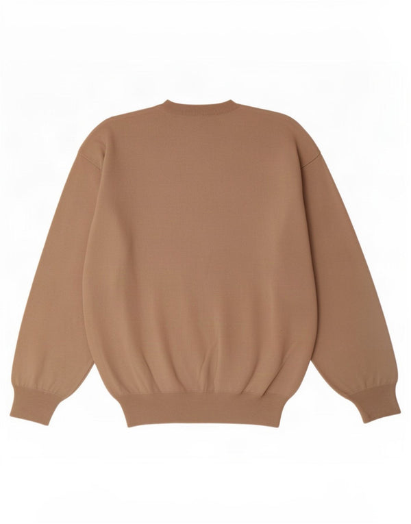 Masque Pull Col V Homme XL Laine Vierge Rayée Beige