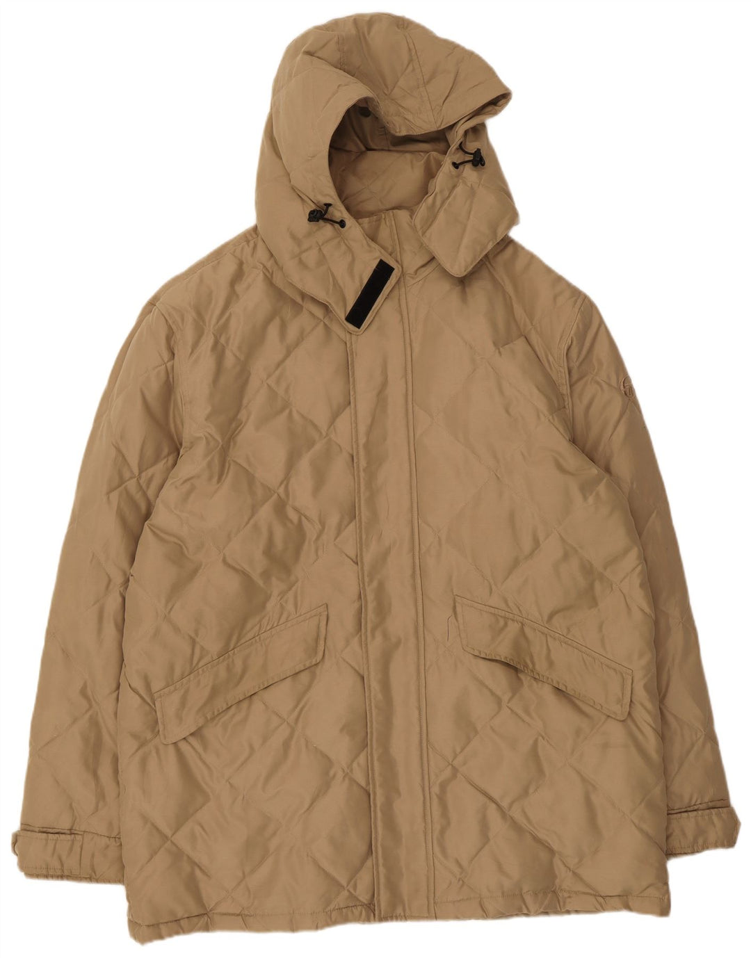 Sergio Tacchini Veste matelassée à capuche pour homme UK 44 2XL Beige Polyester