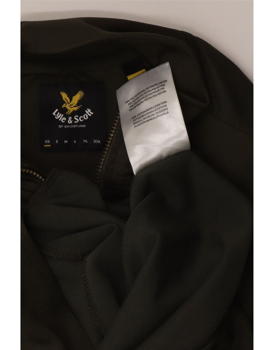 LYLE & SCOTT Veste de survêtement pour femme UK 6 XS Kaki Polyester