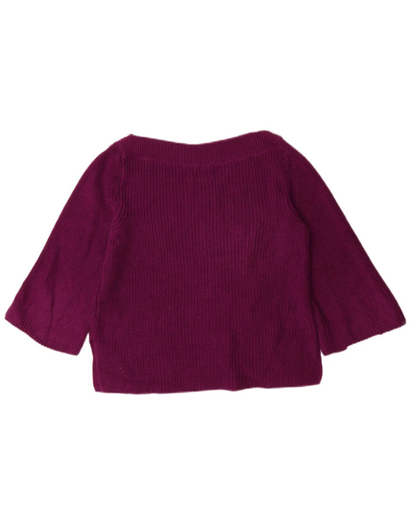 Massimo Dutti Pull à manches 3/4 et col bateau pour femme Taille 36 Petit Marron