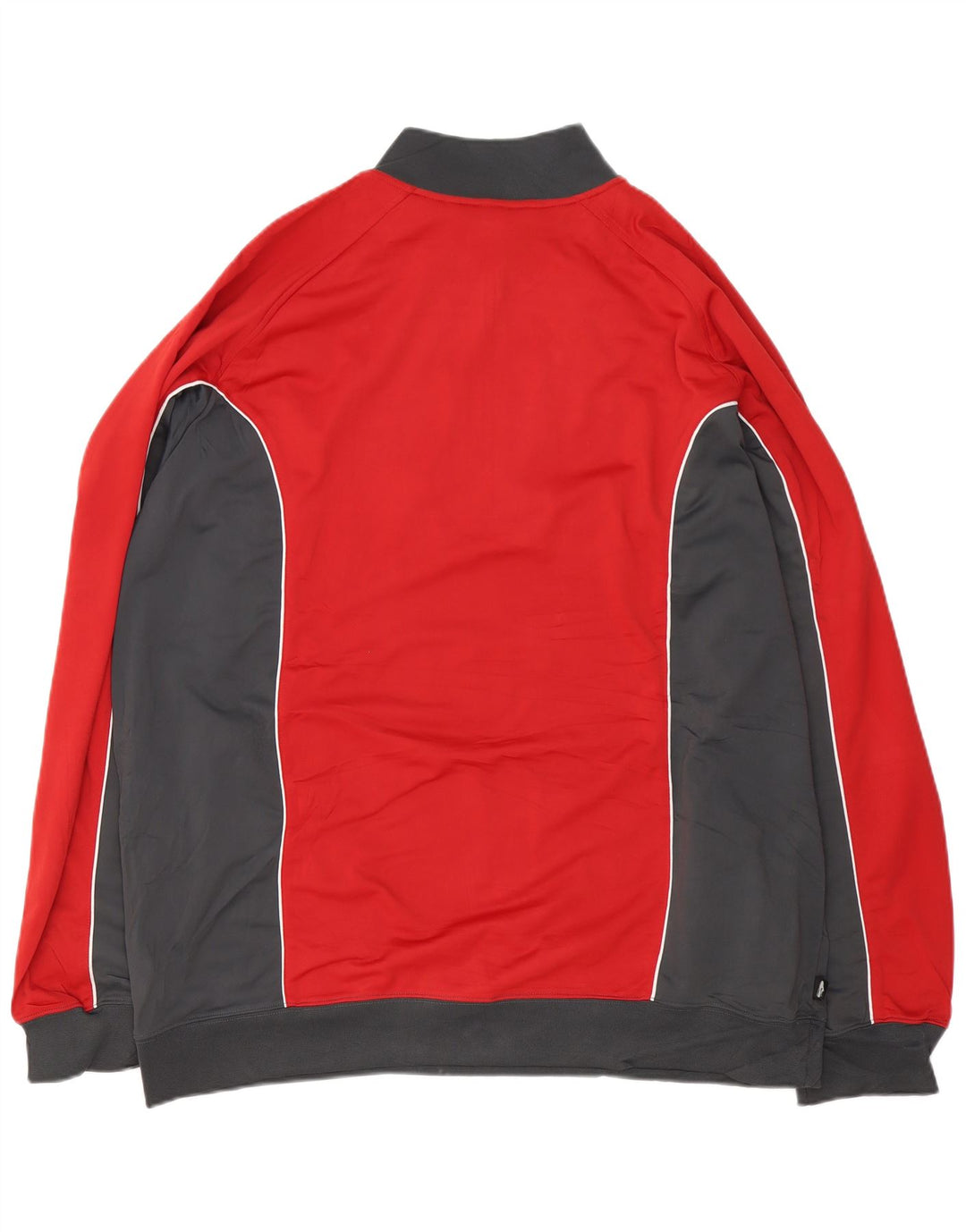 ADIDAS Sweat-shirt à col zippé pour homme 2XL Rouge Colorblock Polyester