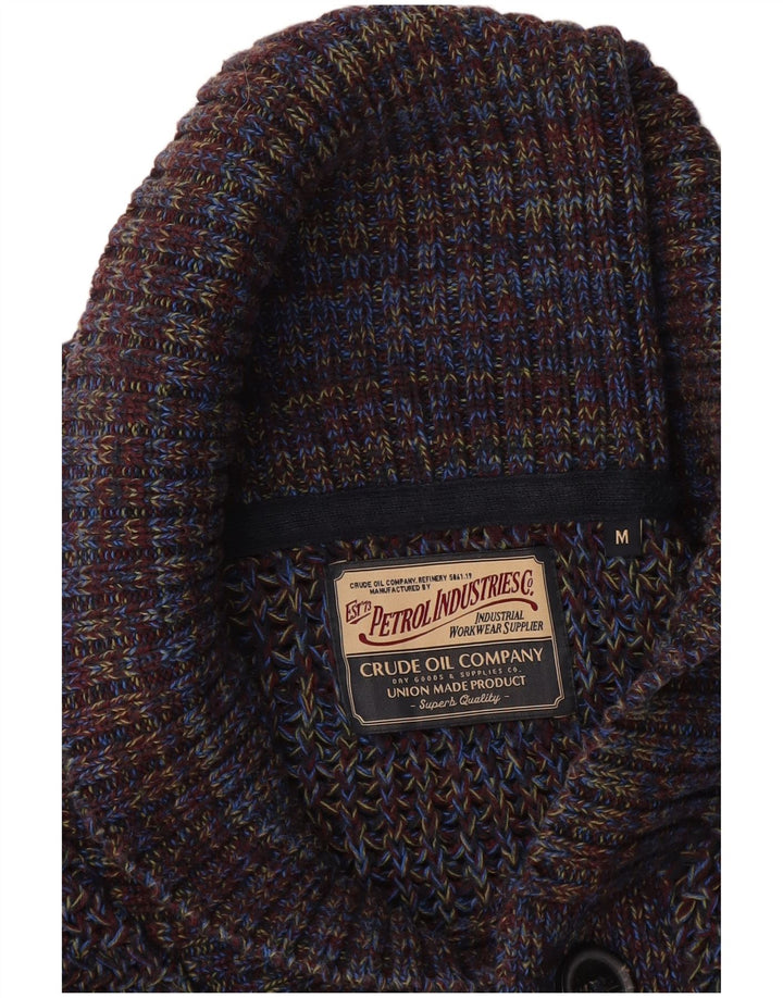 Petrol Industries Pull Cardigan Homme Bleu Marine Moucheté