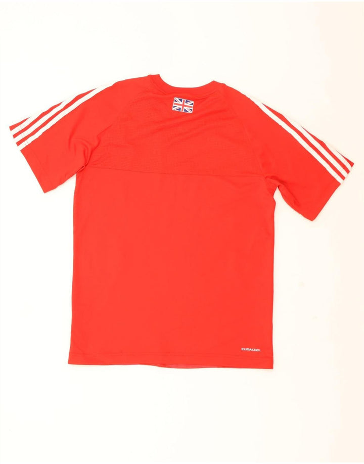 ADIDAS T-shirt graphique Team GB pour hommes, petit, rouge, polyester