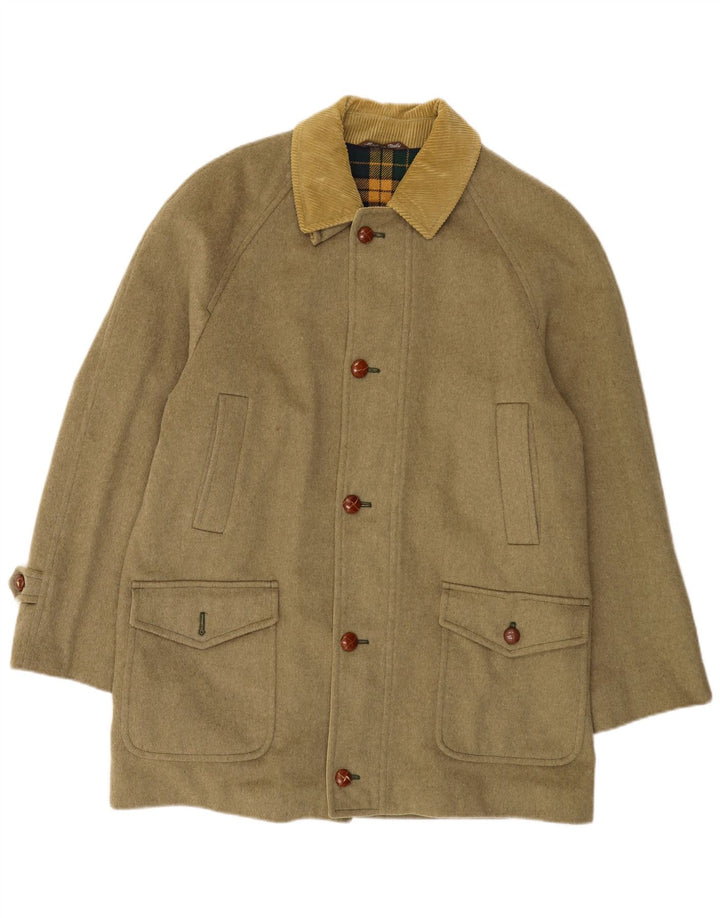 vintage Mens Overcoat UK 40 Grand Kaki