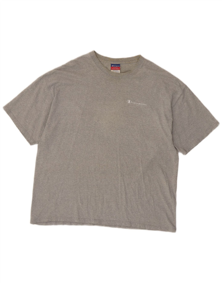 CHAMPION T-Shirt Homme Haut Large Gris Moucheté Coton