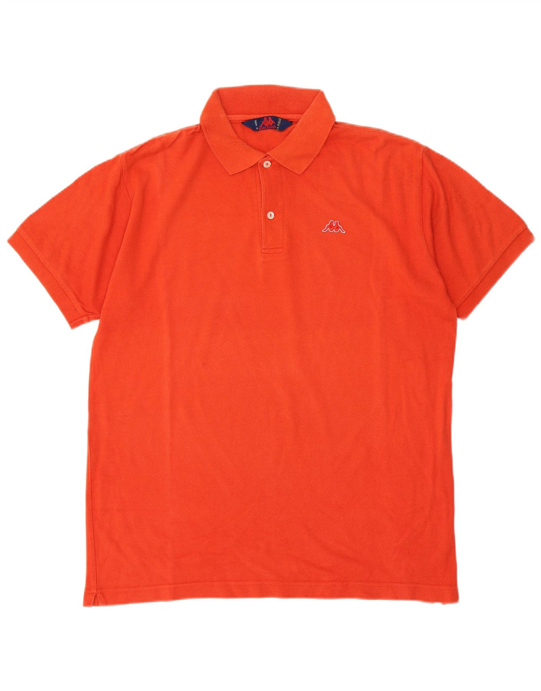 KAPPA Polo Homme Large Orange Coton