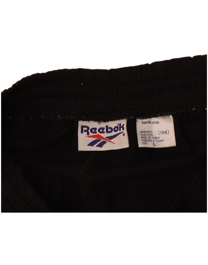 Reebok Pantalon de Survêtement Homme Large Noir Polyester