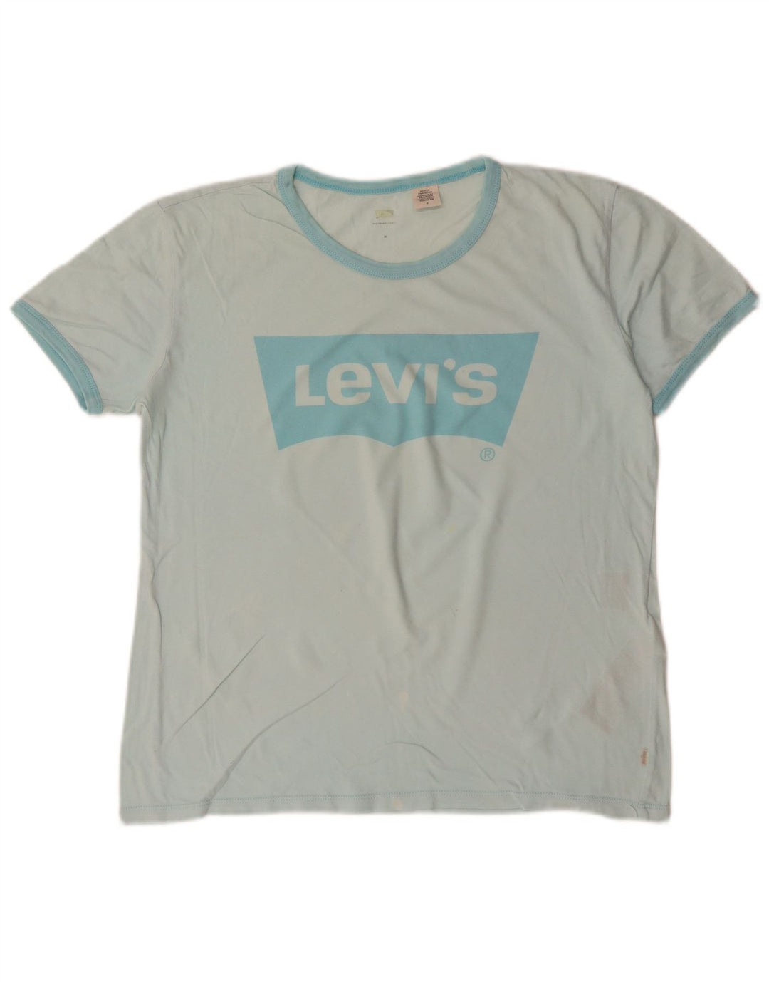 LEVI'S T-Shirt Graphique Femme UK 14 Coton Turquoise Moyen