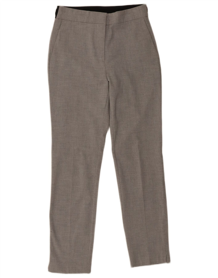 Pantalon Chino Slim Femme Zara Petit W26 L27 Gris Polyester