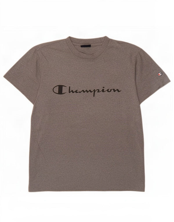 Champion T-Shirt Graphique Homme Petit Gris Coton