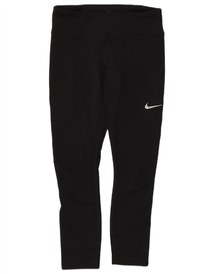 Nike Legging court Dri Fit pour femme UK 12 Noir moyen Polyester
