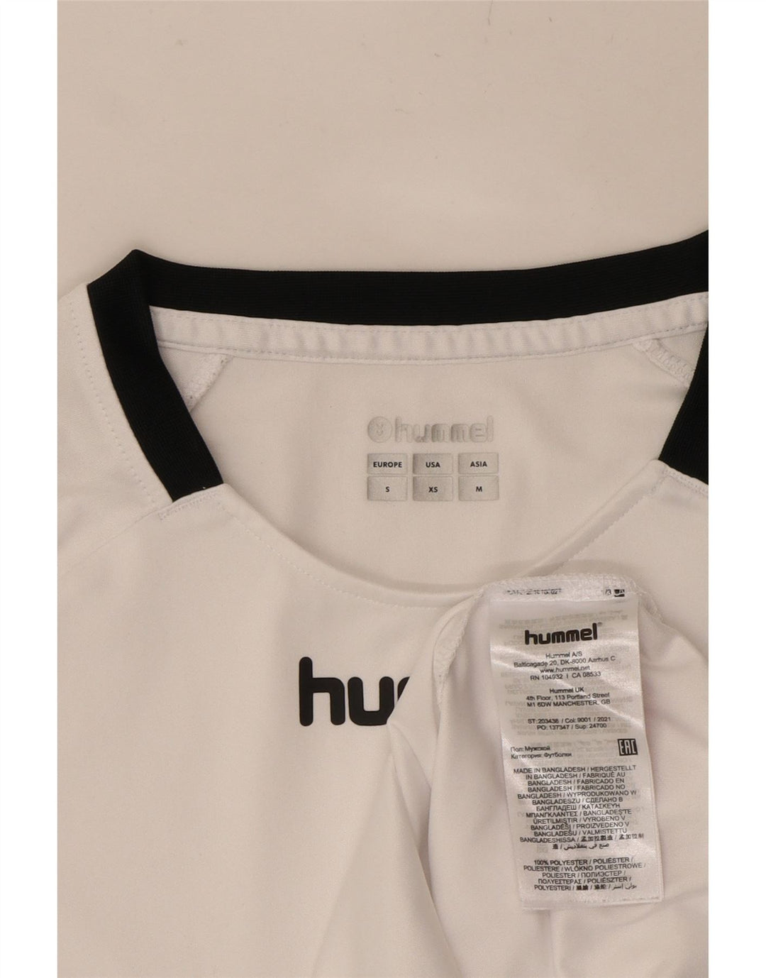 HUMMEL Mens Graphic T-Shirt Top Small White Colourblock Polyester Vintage Hummel and Second-Hand Hummel from Messina Hembry 