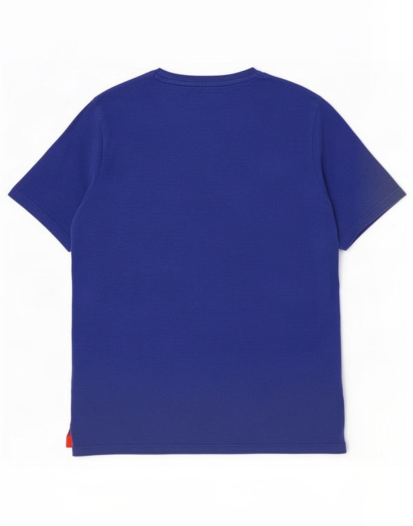Superdry T-Shirt Top XL Bleu Moucheté Coton Homme