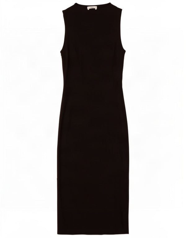Zara Robe moulante sans manches pour femme Coupe ajustée UK 18 XL Coton noir