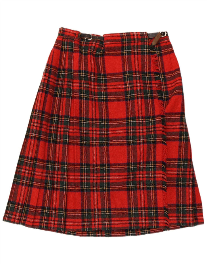 Clan Laird Jupe portefeuille femme W30 laine à carreaux rouge moyen