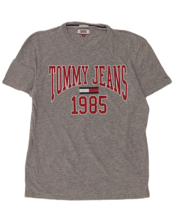 Tommy Hilfiger T-shirt graphique coupe classique pour homme XL Gris moucheté