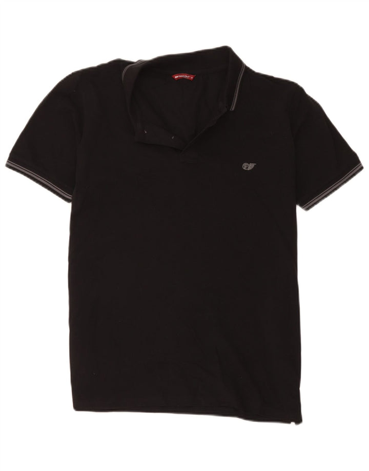 Carrera Polo Homme Noir Moyen Coton