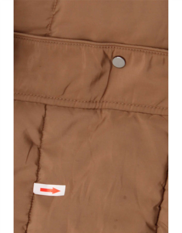 Hobbs Manteau rembourré pour femme UK 8 Petit Marron Polyester Colorblock