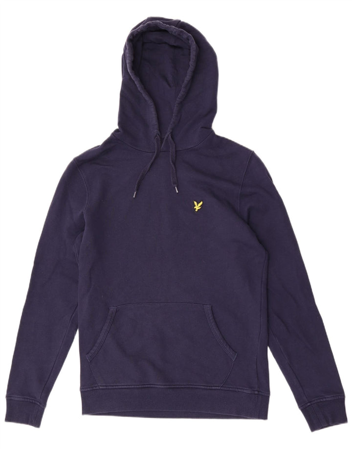 Lyle & Scott Pull à capuche pour homme en coton bleu marine Small