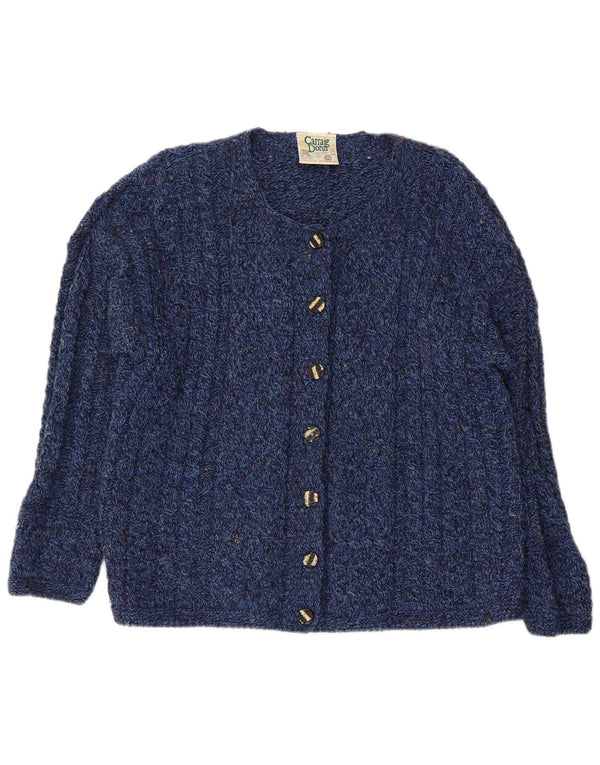 CARRAIG DONN Womens Cardigan Sweater UK 16 Large Navy Blue Flecked