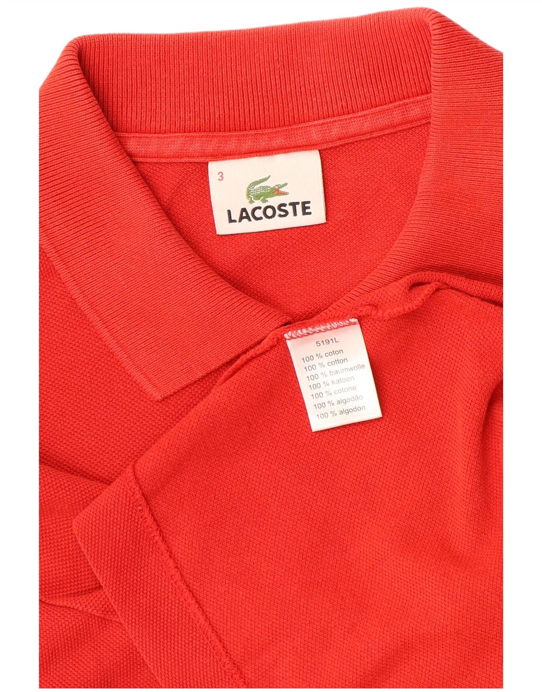 Lacoste Polo Homme Taille 3 Petit Coton Rouge