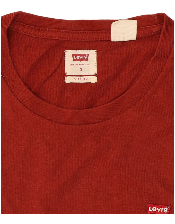 LEVI'S Mens Standard T-Shirt Top Small Burgundy Cotton