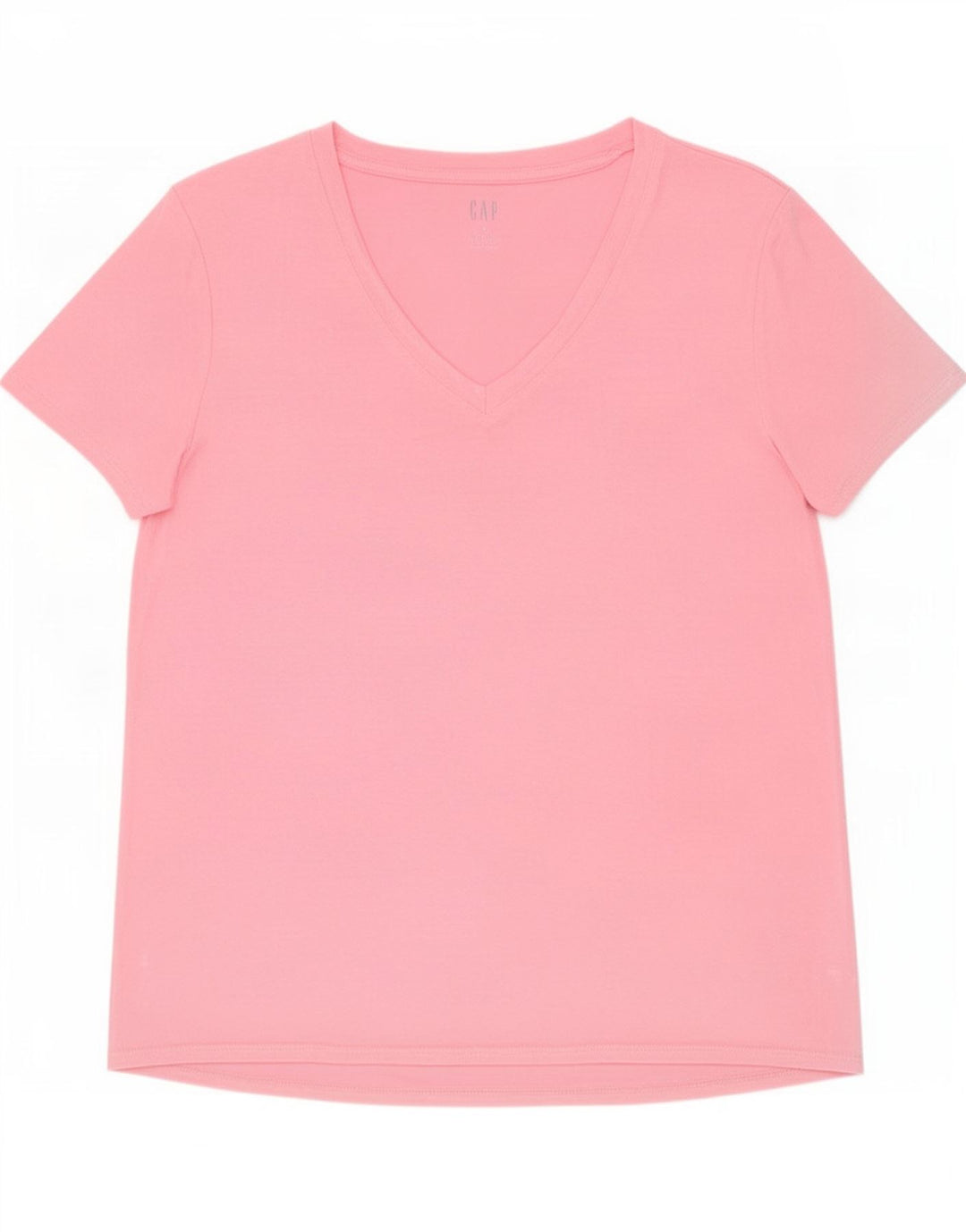 Gap T-Shirt Femme Top UK 10 Petite Rayonne Rose