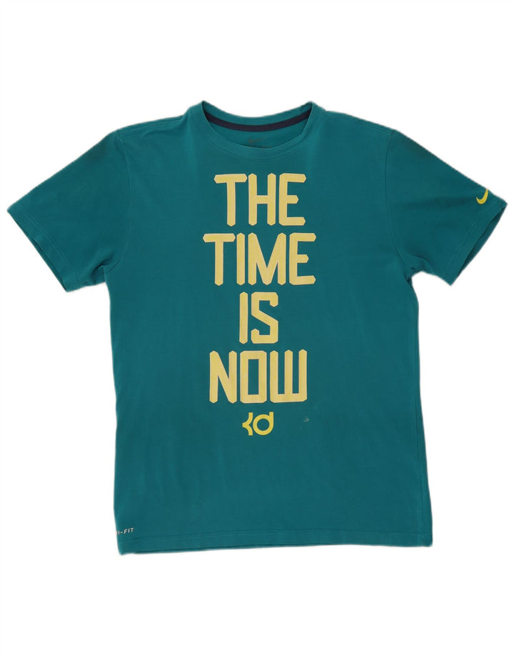 Nike Homme Dri Fit Graphic T-Shirt Top Turquoise Moyen