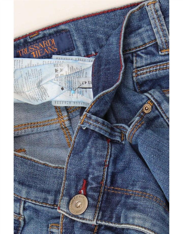 Trussardi Jean Slim W33 L30 Bleu Coton Homme