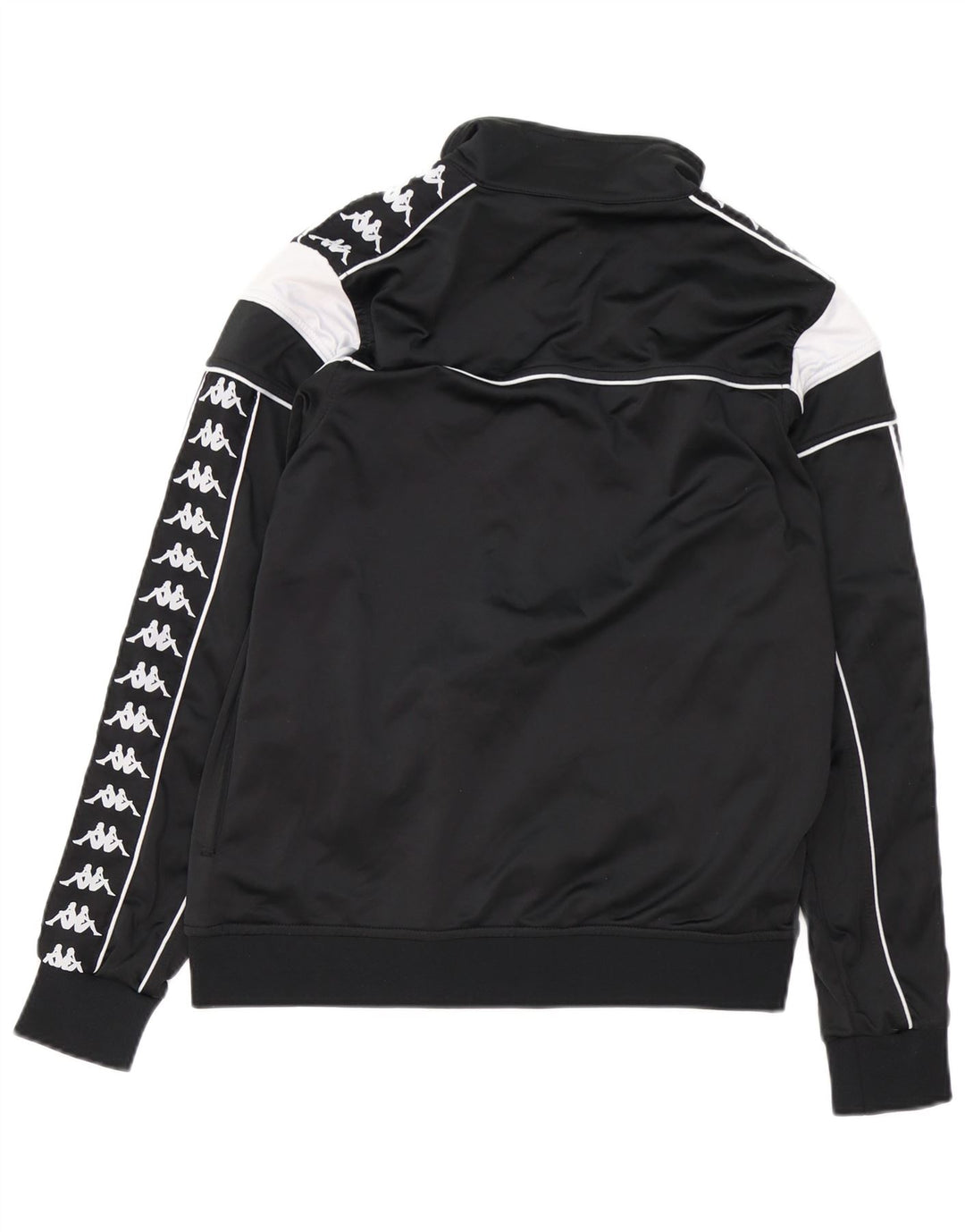 KAPPA Veste de survêtement graphique pour femme UK 14 Medium Black Colourblock