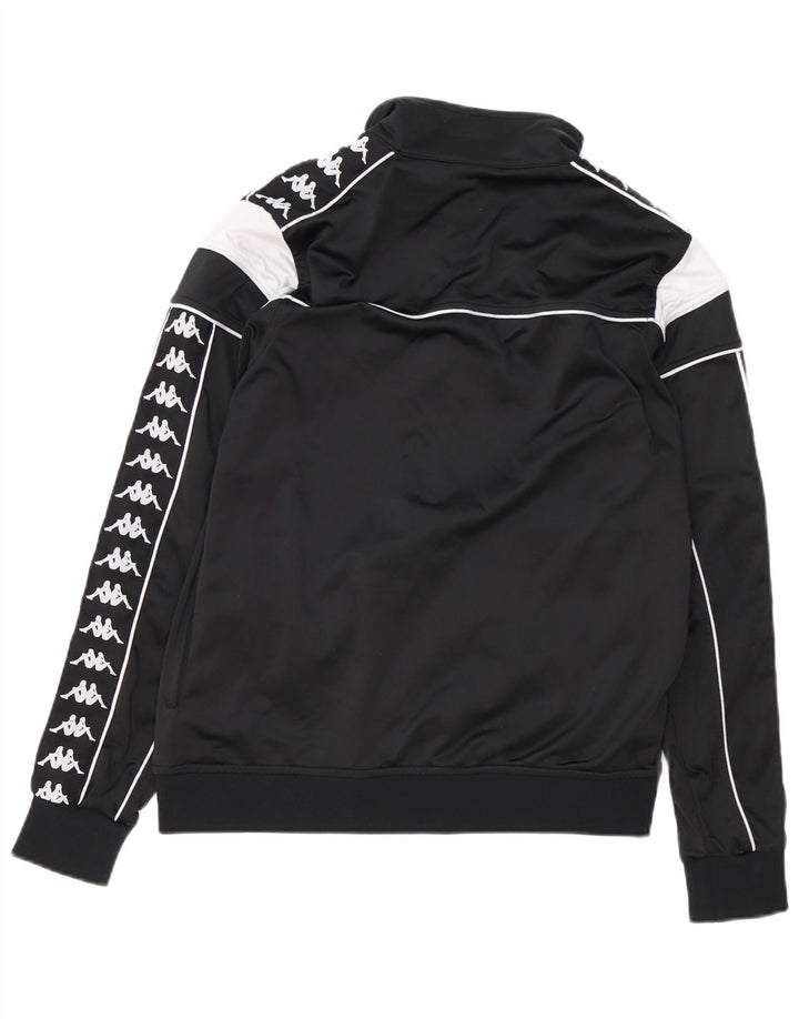 KAPPA Veste de survêtement graphique pour femme UK 14 Medium Black Colourblock