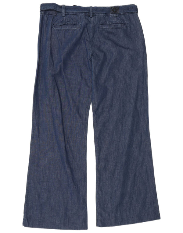 Murphy & Nye Pantalon Chino Large Femme W36 L32 Bleu Coton