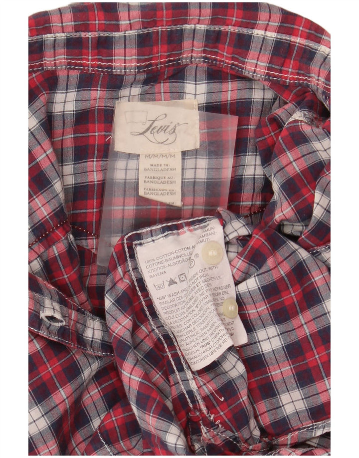 Levi's Chemise Femme UK 44 Coton à Carreaux Rouge Moyen