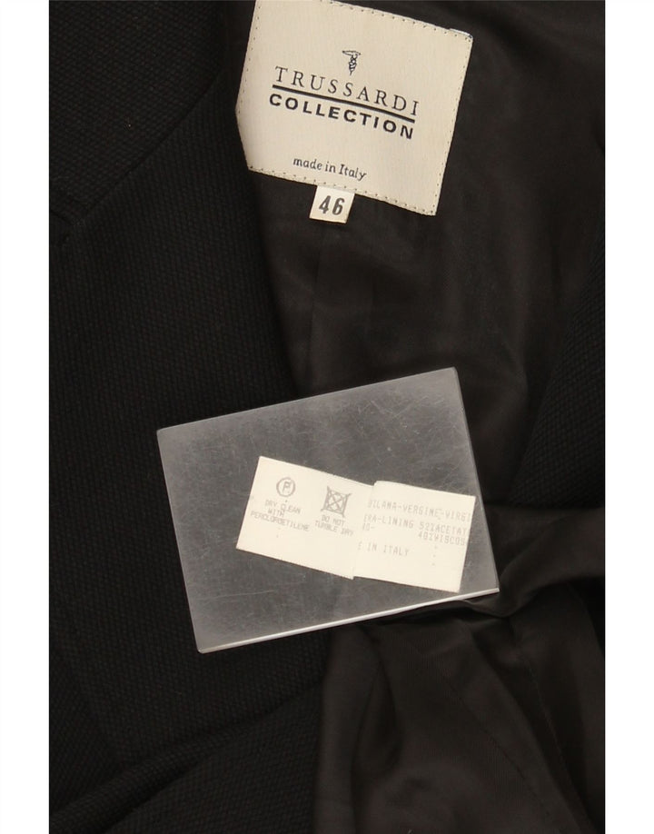 Trussardi Pardessus IT 46 Large Noir Laine |