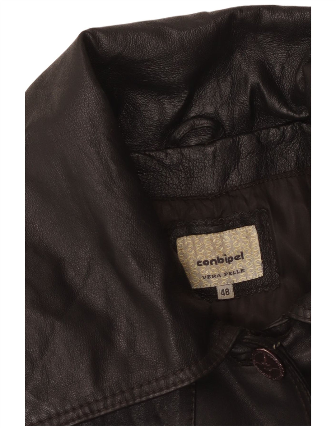 Conbipel Manteau en Cuir Femme IT 48 XL Cuir Noir