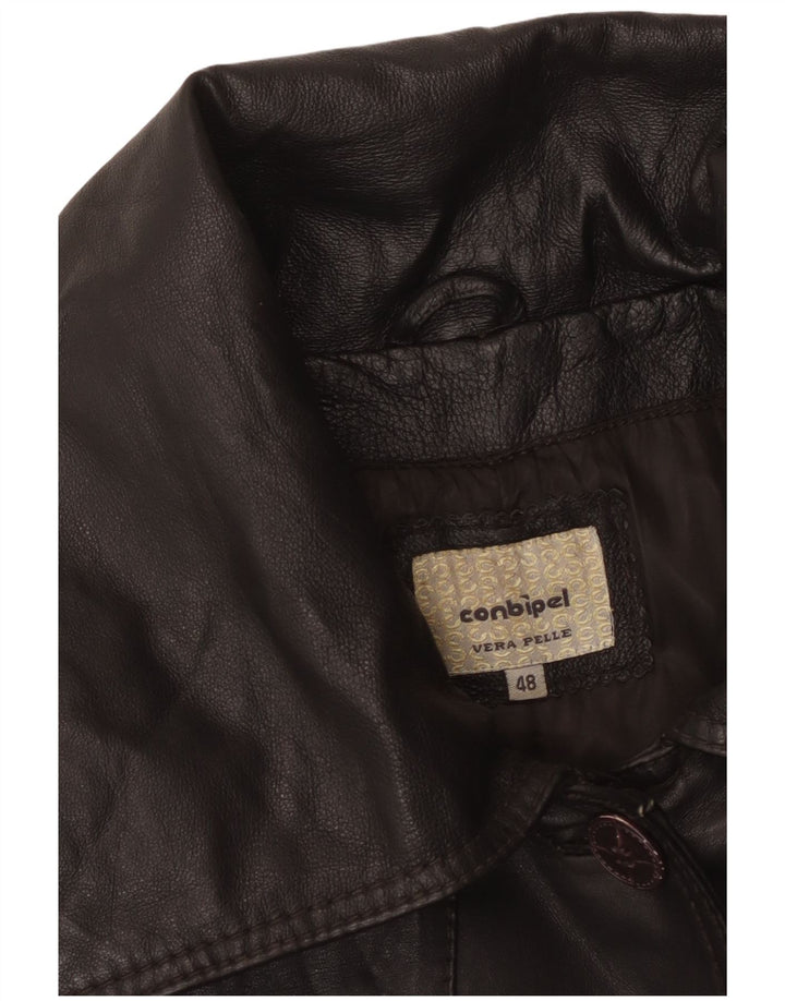 Conbipel Manteau en Cuir Femme IT 48 XL Cuir Noir