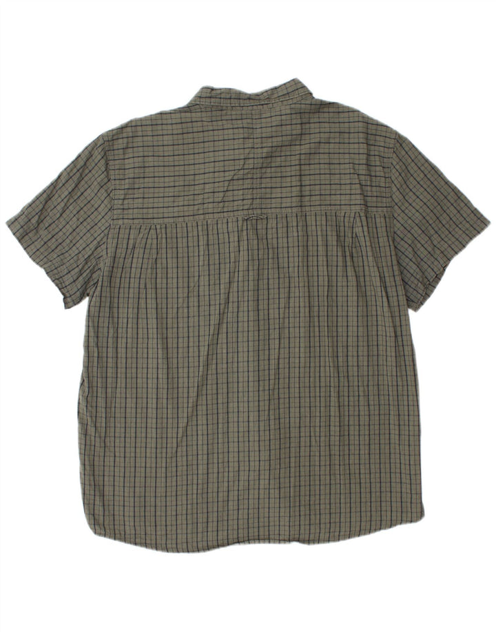 Mountain Warehouse Chemise à manches courtes pour homme 2XL Vert à carreaux