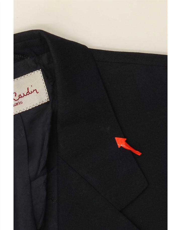 Pierre Cardin Veste blazer à 3 boutons pour homme UK 38 Bleu marine moyen à carreaux